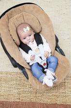 Meyco Velvet autostoelhoes Cybex Cloud Z2 i-size plus - taup, Verzenden, Nieuw