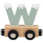 Houten letter W– groen met magneetkoppeling (lettertrein), Kinderen en Baby's, Speelgoed | Houten speelgoed, Ophalen of Verzenden