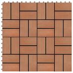 vidaXL 22 st Terrastegels 30x30 cm 2 m² HKC teakkleur, Verzenden, Nieuw