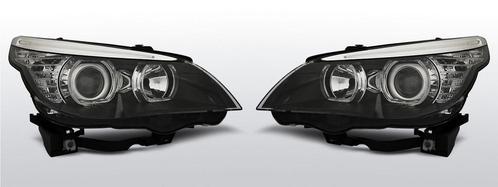 Koplampen Angel Eyes |BMW 5-Series E60/E61 2003-2004 | zwart, Auto-onderdelen, Verlichting, Nieuw, BMW, Ophalen of Verzenden