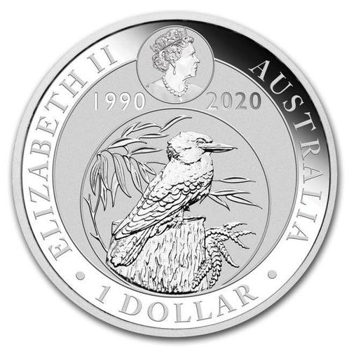Australië. 2020 1 oz $1 AUD Australian Silver Kookaburra, Postzegels en Munten, Edelmetalen en Baren