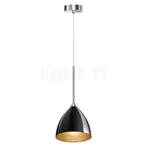 Bruck Silva Hanglamp, chroom glimmend/glas zwart/goud - ø¸, Huis en Inrichting, Lampen | Hanglampen, Verzenden, Nieuw