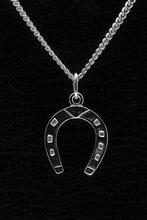 Zilveren Paardenhoef ketting hanger - groot, Verzenden, Nieuw