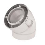 UbiFit Bocht 45° Klemband Conc PP/KS 80/125 wit, Doe-het-zelf en Verbouw, Ophalen of Verzenden, Nieuw