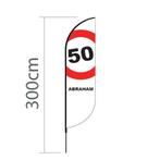 Proflag Beachflag Convex S-60 x 240 cm - Abraham 50 Jaar..., Ophalen of Verzenden, Nieuw