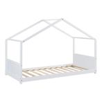 Kinderbed Simo huisbed 200x90 cm wit [en.casa], Verzenden, Nieuw