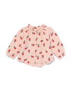 HEMA Babyblouse mousseline bloemen lichtroze, Verzenden, Nieuw