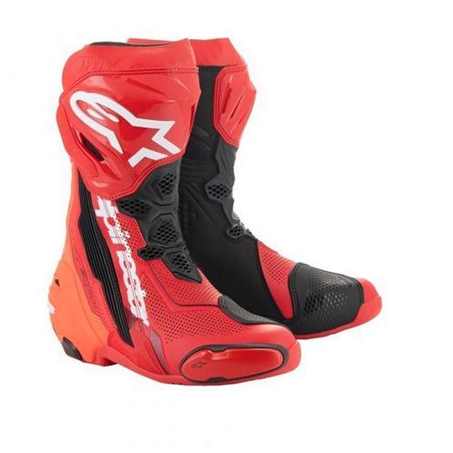 Alpinestars Supertech R Vented Laarzen Helder Rood Fluo Rood, Motoren, Kleding | Motorkleding, Heren, Nieuw met kaartje, Laarzen