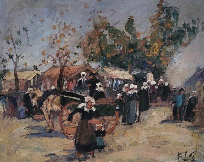 Studio of Fernand Legout Gérard (XX) - Bretonnes, Antiek en Kunst, Kunst | Schilderijen | Klassiek