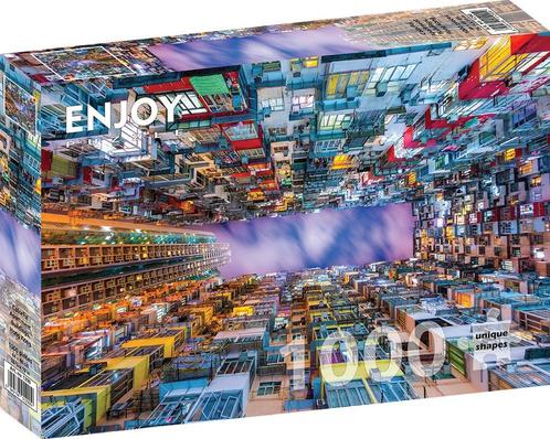 Colorful Apartment Building - Hong Kong Puzzel (1000, Hobby en Vrije tijd, Denksport en Puzzels, Nieuw, Verzenden