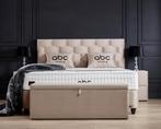 Opberg Boxspring Palermo, Verzenden, Nieuw, Beige, Modern