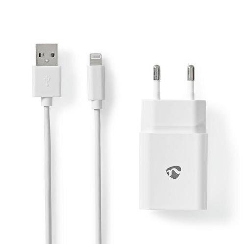 Nedis USB-A thuislader met 1 poort en losse 8-pins, Doe-het-zelf en Verbouw, Elektra en Kabels, Ophalen of Verzenden