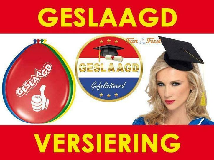 Geslaagd versiering - Mega aanbod geslaagd feestartikelen, Hobby en Vrije tijd, Feestartikelen, Overige, Versiering, Nieuw, Ophalen