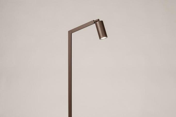 Rietveld Vloerlampen - Bruin - Metaal, Huis en Inrichting, Lampen | Vloerlampen, Verzenden