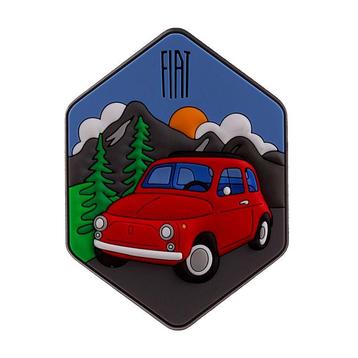 Koelkastmagneet - Fiat 500 Rood Bergen Dolomieten - PVC - 8x beschikbaar voor biedingen