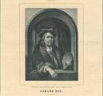 Portrait of Gerrit Dou, Antiek en Kunst, Kunst | Etsen en Gravures