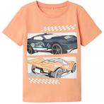 Name It-collectie T-shirt Hotwheels Motto (salmon buff), Kinderen en Baby's, Babykleding | Maat 80, Nieuw, Name It, Verzenden