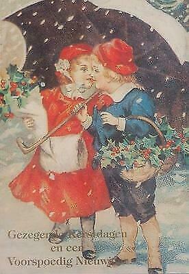 *Bijna Gratis* Kerstkaarten ouderwets [vintage] en getekend beschikbaar voor biedingen