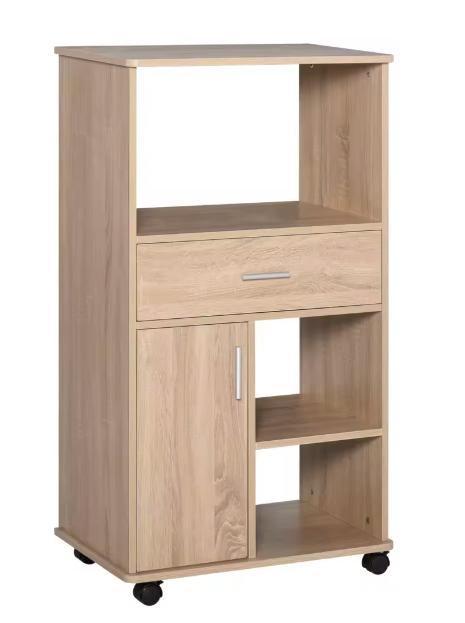 Keukentrolley met Kast, Lade en Magnetronplank – 108 cm, Huis en Inrichting, Keuken | Keukenelementen, Nieuw, Verzenden