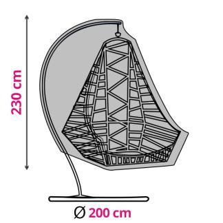 Hangstoel hoes | Ø 200 x 230 cm, Tuin en Terras, Tuinmeubel-accessoires, Nieuw, Verzenden