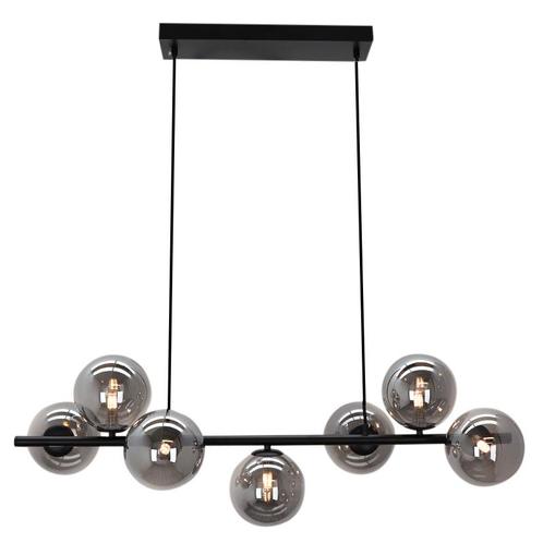 Design hanglamp grijs, Remo, Huis en Inrichting, Lampen | Hanglampen, Nieuw, Glas, 75 cm of meer, Ophalen of Verzenden
