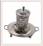 Tafelservies - Zilver - Mosterdpot van zilver, Antiek en Kunst, Antiek | Goud en Zilver