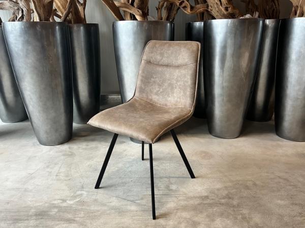 Veiling - Stoel Nora (set van 6) Stof - Stone - Grijs - Brui, Huis en Inrichting, Stoelen, Nieuw