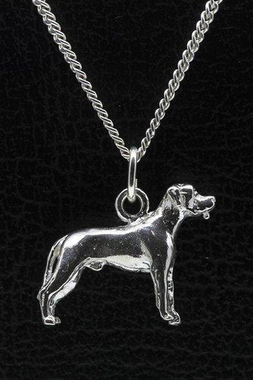 Zilveren Rhodesian ridgeback pronkrug ketting hanger - groot, Sieraden, Tassen en Uiterlijk, Kettinghangers, Verzenden