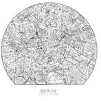 Wall-Art Wandfolie Muursticker Berlijn plattegrond (1 stuk), Huis en Inrichting, Woonaccessoires | Overige, Nieuw, Verzenden