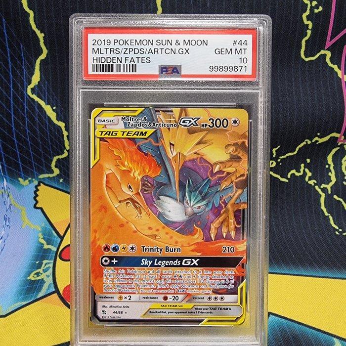 Pokémon - 1 Graded card - Moltres & Zapdos & Articuno GX, Hobby en Vrije tijd, Verzamelkaartspellen | Pokémon
