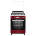 Wiggo WO-E609R(RX) Serie 9 - Gasfornuis - Rood Rvs, Witgoed en Apparatuur, Fornuizen, Verzenden, Nieuw