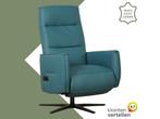 Leren handmatige relaxfauteuil Pride - Toledo Turquoise, Huis en Inrichting, Fauteuils, Nieuw, Ophalen of Verzenden, Modern, 50 tot 75 cm