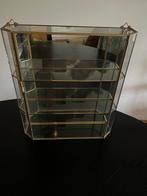 Vitrinekast - glas verguld - Vitrinekastje