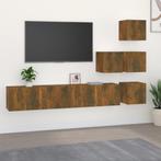 vidaXL Tv-wandmeubel bewerkt hout gerookt eikenkleurig, Verzenden, Nieuw, 50 tot 100 cm, Minder dan 100 cm