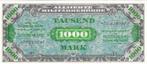 1000 Mark 1944 Germany Allied Occupation, Postzegels en Munten, Bankbiljetten | Europa | Niet-Eurobiljetten, Verzenden