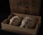 Noh masker - Hout - Kojo  & Uba  - set van 2 (Zonder, Antiek en Kunst
