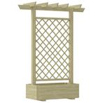 vidaXL Pergola plantenbak 162x56x204 cm hout, Verzenden, Nieuw