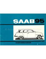 1963 SAAB 95 INSTRUCTIEBOEKJE ZWEEDS, Auto diversen, Handleidingen en Instructieboekjes
