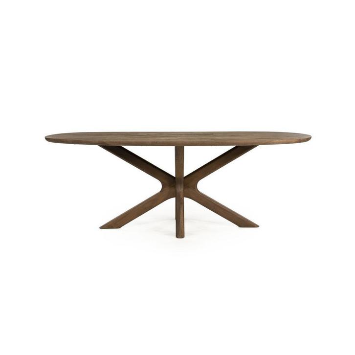 Eettafel Eleonora TYCHO Lichtbruin 210x110cm *NIEUW*, Huis en Inrichting, Tafels | Eettafels, 100 tot 150 cm, 200 cm of meer, Ovaal