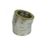 Dubbelwandig RVS, bocht 15° graden,  Ø300-350, Huis en Inrichting, Kachels, Ophalen of Verzenden, Nieuw