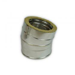 Dubbelwandig RVS, bocht 15° graden,  Ø300-350, Huis en Inrichting, Kachels, Ophalen of Verzenden