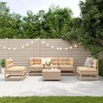 vidaXL 6-delige Loungeset met kussens massief grenenhout, Verzenden, Nieuw, Loungeset
