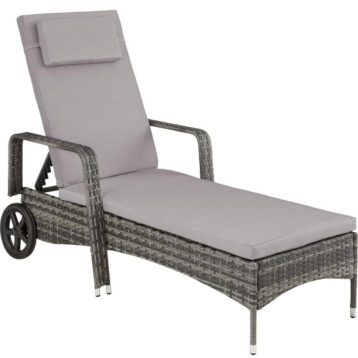 Wicker ligbed Cassis - grijs, Tuin en Terras, Tuinsets en Loungesets, Verzenden