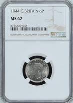 Koninkrijk Groot-Brittannië. George VI. 6 Pence 1944 - NGC, Postzegels en Munten, Munten | Europa | Niet-Euromunten