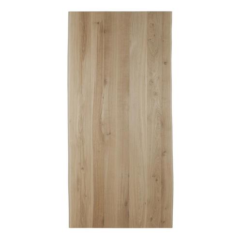 Houten tafelblad salontafel - 4cm dik eiken - Boomstam afwer, Huis en Inrichting, Tafels | Salontafels, Nieuw, Verzenden