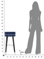 BARKRUK PARIJS BLU/ZILVER CM Ø 35X74, Huis en Inrichting, Barkrukken, Ophalen of Verzenden, Nieuw