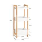 2dekans | SoBuy Badkamerkastje met 3 Vakken - 28x74x20 cm -, Huis en Inrichting, Woonaccessoires | Spiegels, Ophalen of Verzenden