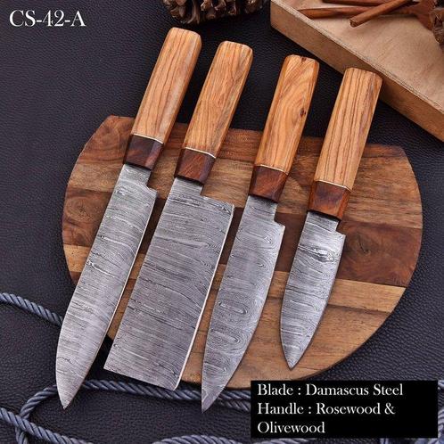Keukenmes - Chefs knife - Handgemaakt gevouwen staal,, Antiek en Kunst, Antiek | Keukenbenodigdheden