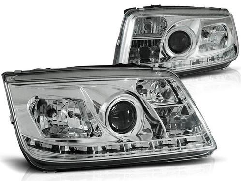 Koplampen VW Bora 99-08 Devil Eyes real DRL LED Chroom, Auto-onderdelen, Overige Auto-onderdelen, Ophalen of Verzenden