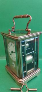 Rijtuigklok - Messing - Brons - Glas - 1850-1900 - met, Antiek en Kunst, Antiek | Klokken